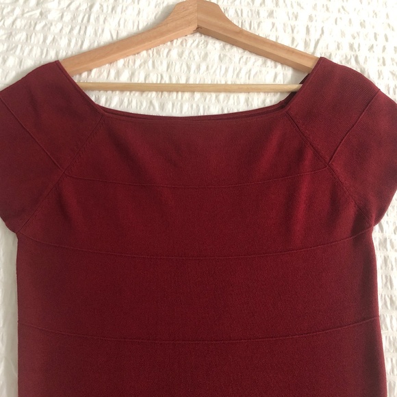 Max Studio Bandage Dress - Maroon Size M/L (see measurements) - Picture 7 of 9
